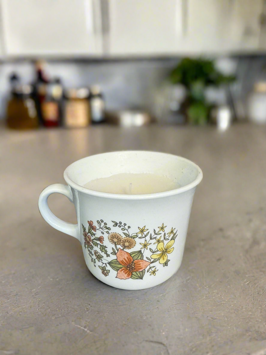 Vintage Candle Tea Cup